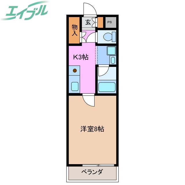 TS SQUARE(1K/3階)の間取り写真