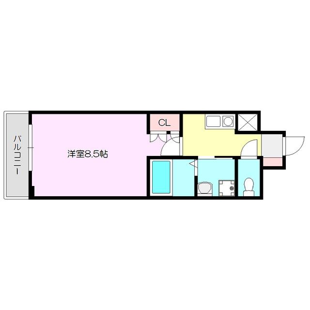 エステムヒルズ新大阪(1K/10階)の間取り写真