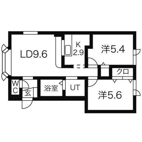 マーンハイムT(2LDK/2階)の間取り写真