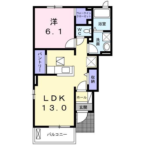クリスティII 101(1LDK/1階)の間取り写真