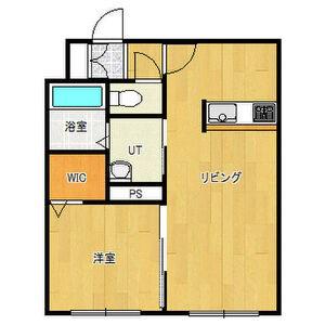 ポラリス元町(1LDK/4階)の間取り写真