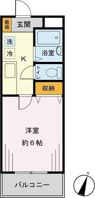 エレンシア(1K/2階)の間取り写真