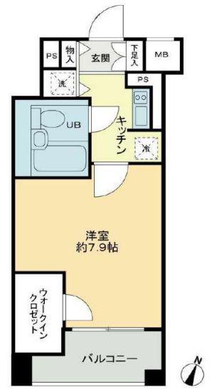 日神デュオステージ笹塚西館(1K/4階)の間取り写真