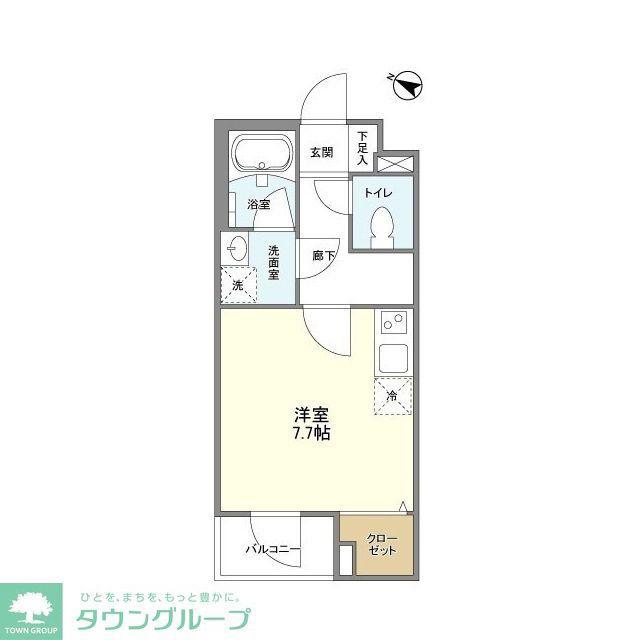 BPRレジデンス仙川(ワンルーム/1階)の間取り写真