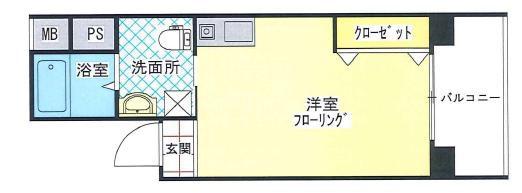 サンステージ神戸大倉山(ワンルーム/6階)の間取り写真