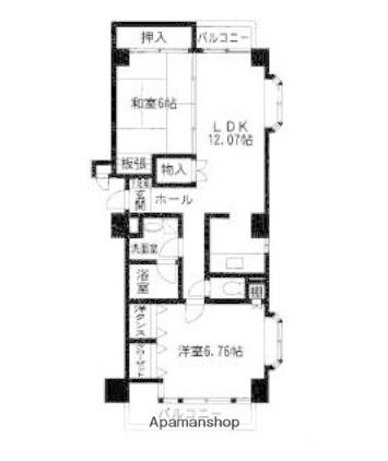 マンション・ル・ジョリエ(2LDK/3階)の間取り写真