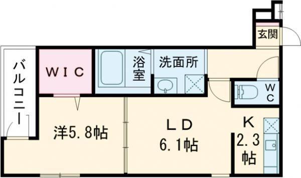 フジパレス三国ヶ丘ノース(1LDK/1階)の間取り写真