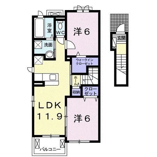 フロレゾン(2LDK/2階)の間取り写真