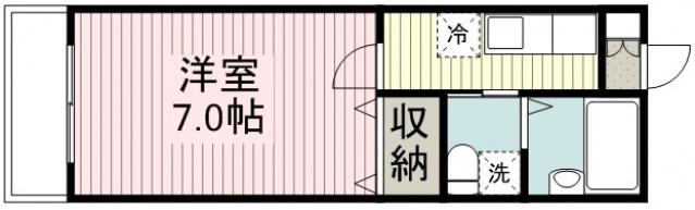 パサ・デ・ヒロ川越(1K/2階)の間取り写真