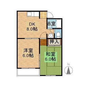 ムーニーコーノス(2DK/2階)の間取り写真