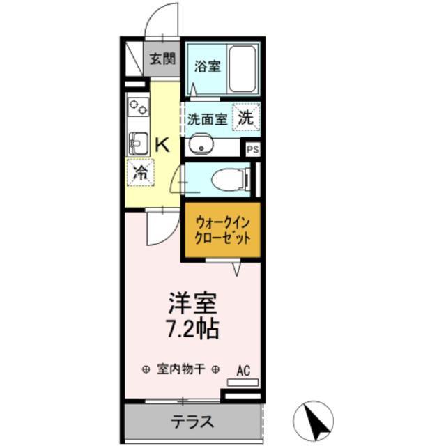 コーポ盛(1K/3階)の間取り写真