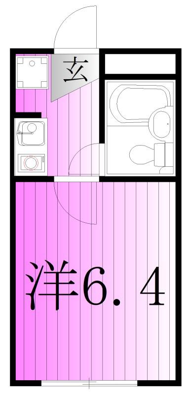 パトリエ西新井パートⅠ(1K/1階)の間取り写真