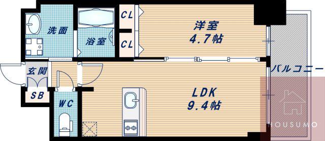 プレサンス新大阪ジェイズ(1LDK/5階)の間取り写真