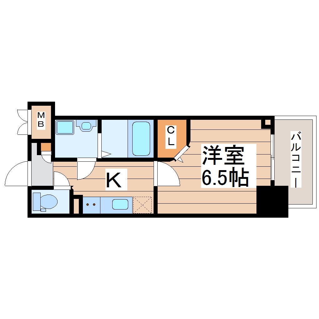 QUARANTE-DEUX KITASENDAI(1K/7階)の間取り写真