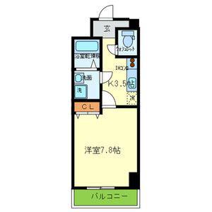 ルミエール八尾駅前(1K/3階)の間取り写真