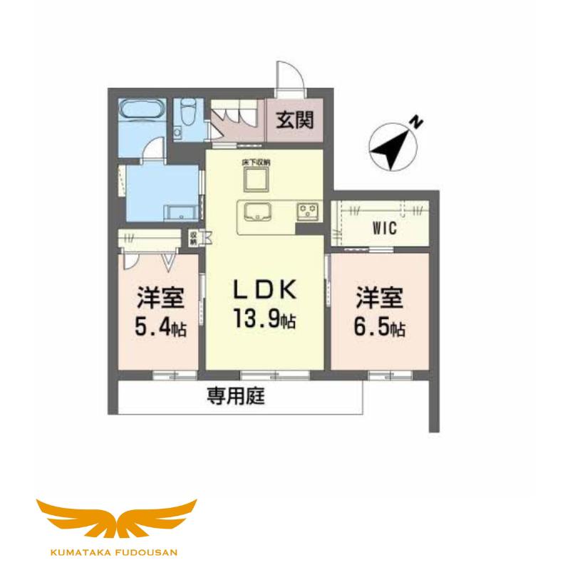 シャーメゾンアイリス(2LDK/1階)の間取り写真
