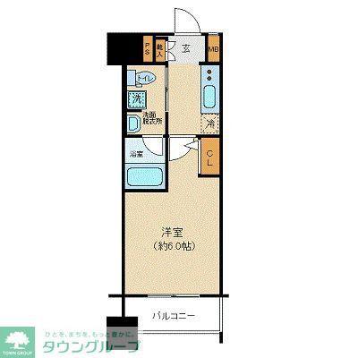 メインステージ平和島II(1K/10階)の間取り写真