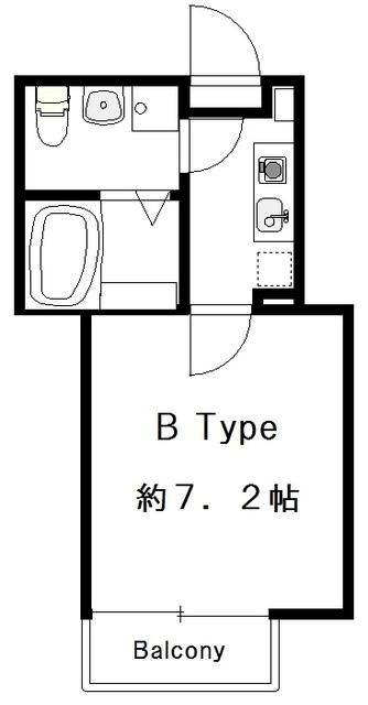 クレスト浅田(1K/1階)の間取り写真