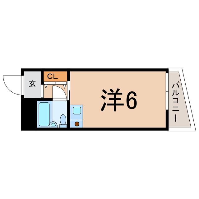 MOMO10(ワンルーム/3階)の間取り写真
