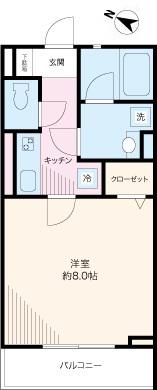 コンフォート文京向丘(1K/3階)の間取り写真