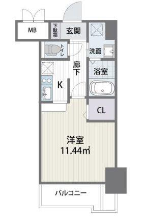 アルティザ博多駅南(1K/15階)の間取り写真