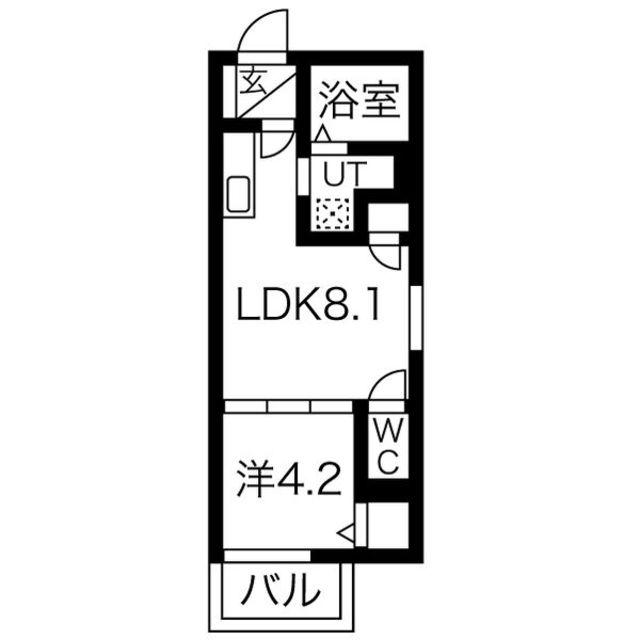 F ASECIA DEMODO(1LDK/2階)の間取り写真