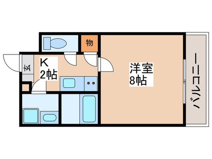 PRIMAVELAIII(1K/1階)の間取り写真