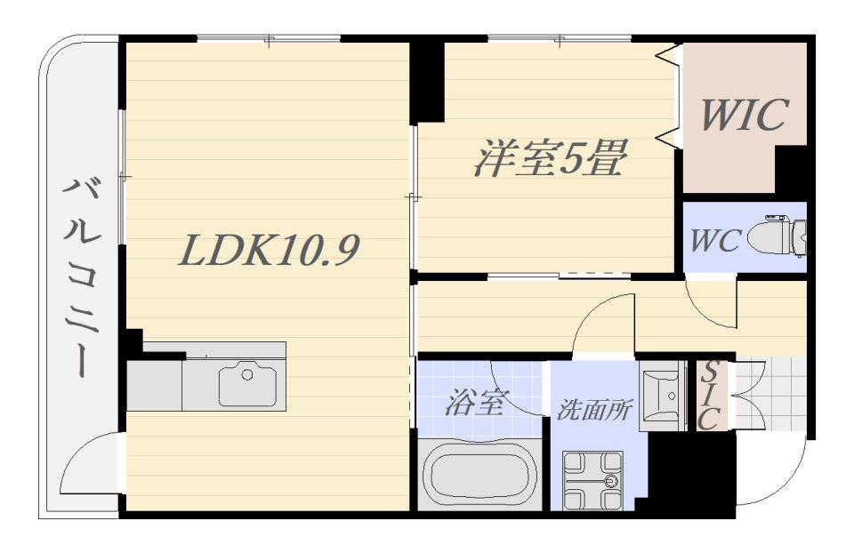 BURGUNDY APT(1LDK/2階)の間取り写真