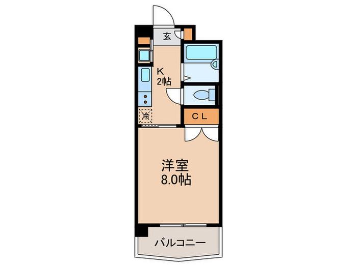 ソフィア浄心(1K/5階)の間取り写真