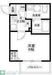 THE ETERNAL HOUSE MATSUDO(1K/1階)の間取り写真