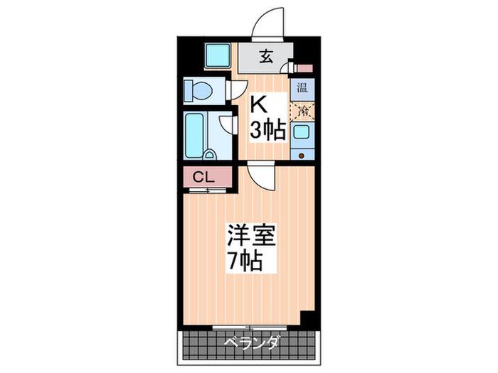 アイランドシティ猫屋町(1K/5階)の間取り写真
