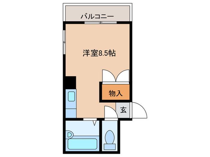 アリオンいづろ(ワンルーム/2階)の間取り写真