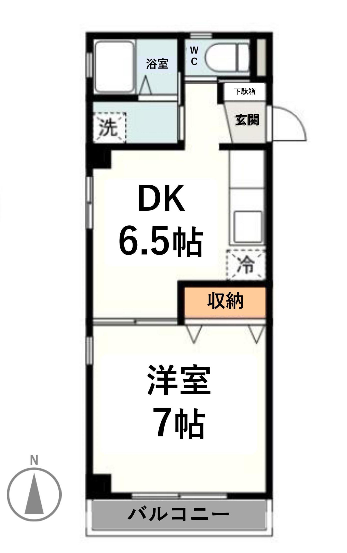 MAISON DE CERISIER (1DK/2階)の間取り写真