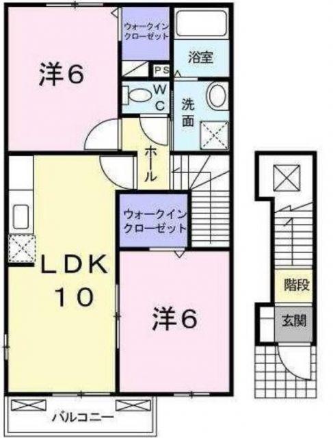 ファインーステージ(2LDK/2階)の間取り写真
