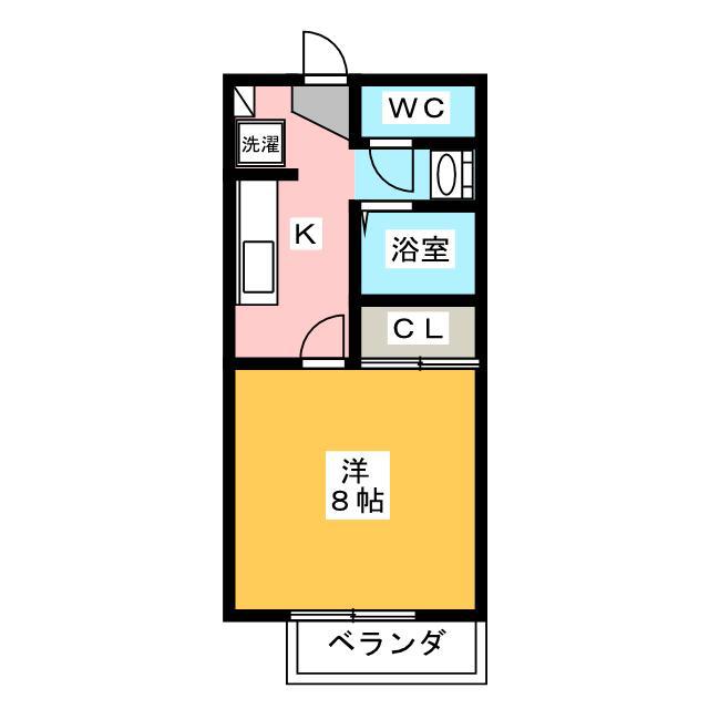ナチュール A棟(1K/1階)の間取り写真