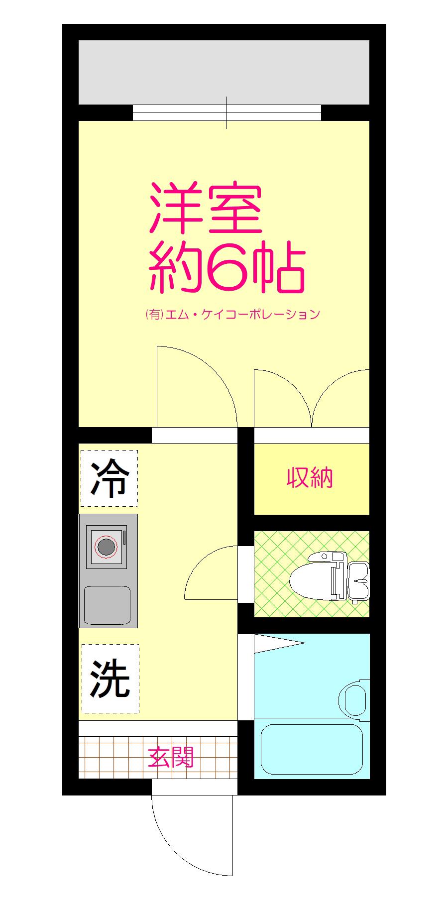 第2コーポ邦(1K/1階)の間取り写真