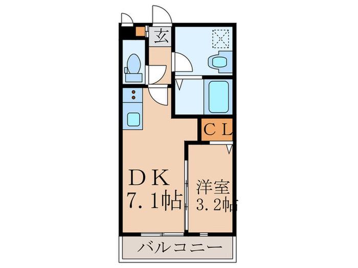 MAI MIO (1DK/2階)の間取り写真