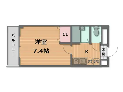 メゾン57(1K/3階)の間取り写真