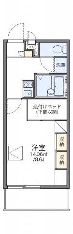 レオパレス猪子石(1K/2階)の間取り写真