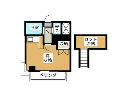 野田カサベラ弐番館(ワンルーム/1階)の間取り写真
