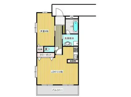 レアールセリ 函南町(1LDK/2階)の間取り写真