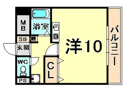 エクシード武庫之荘II(ワンルーム/4階)の間取り写真