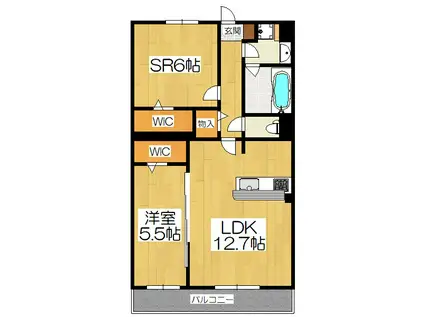 PLUM OWL II(1SLDK/4階)の間取り写真