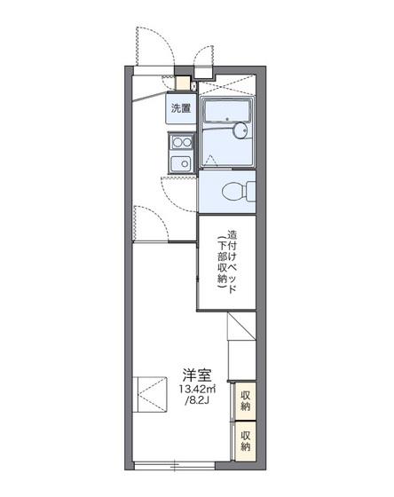 レオパレス光ヒルズ(1K/2階)の間取り写真