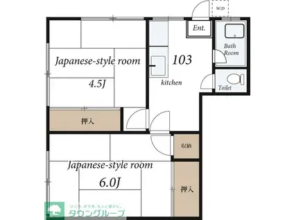 グレーエス日光(2K/1階)の間取り写真