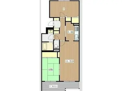 エテル513(2LDK/1階)の間取り写真