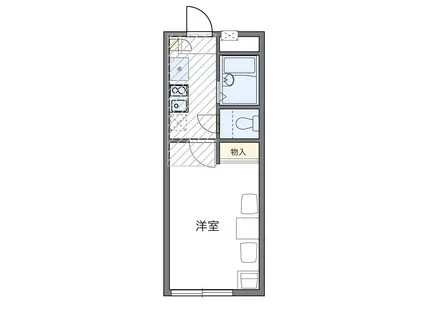 プリムローズ(1K/1階)の間取り写真