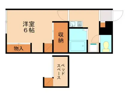 レオパレスオークタウンIII(1K/1階)の間取り写真