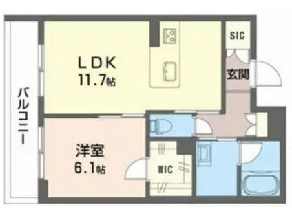 シャーメゾン ノア(1LDK/3階)の間取り写真