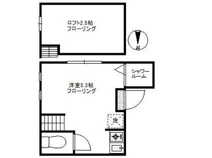 アーバンプレイス西早稲田II(ワンルーム/2階)の間取り写真